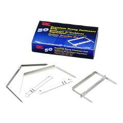 Two-Prong File Fastener Sets, 2" Capacity, 2.75" Center to Center, Silver, 50/Box OIC609114