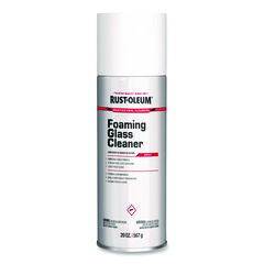 Rust-Oleum® Pro Foaming Glass Cleaner Aerosol, 20 oz Aerosol Spray, 12/Carton ;