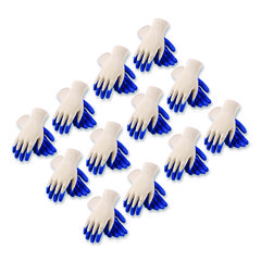 PIP Seamless Knit Cotton/Polyester Gloves, Regular Grade, Small, Natural/Blue, 12 Pairs ;