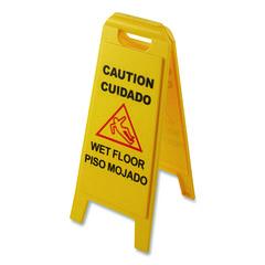 Wet Floor Sign (English/Spanish), 11 x 25 x 25, Yellow CFS3690000