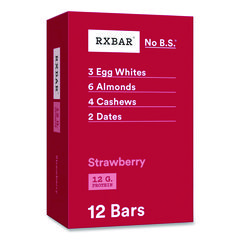 RXBAR® Gluten-Free Strawberry Protein Bar, 1.83 oz Bar, 12/Box ;