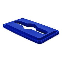 23 Gallon Resin Slim Trash Can Paper Recycling Lid, 11.87 x 20.25 x 1.35, Blue SUATCNLID03BLD