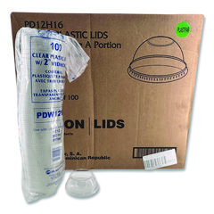PET Lids, Fits 5 oz and 8 oz Sundae Cup, 100/Sleeve, 10/Sleeves/Carton PST18431