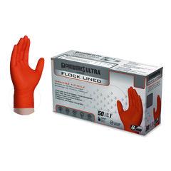 GloveWorks® by AMMEX® Ultra™ Industrial Flock-Lined Nitrile Disposable Gloves