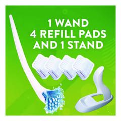 Toilet Cleaning Wand With Refills - Arch Handle Bowl Scrubber, Disposable Heads For Easy Cleaning