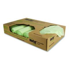 Biotuf Can Liner, 13 gal, 1 mil, 24" x 32", Green, 200/Carton HERY4832YER01
