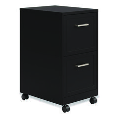 Two-Drawer Mobile Vertical File, 2 Letter-Size File Drawers, 14.25 x 18 x 26.7, Black ALEHSVF1824BL