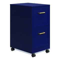 Two-Drawer Mobile Vertical File, 2 Letter-Size File Drawers, 14.25 x 18 x 26.7, Navy ALEHSVF1824NY