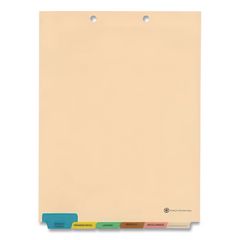 6-Tab Medical Chart Indexes, Bottom Tab, Assorted Medical, Manila, 65/Box MAQ33157