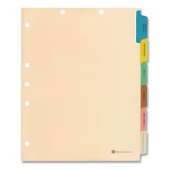 6-Tab Medical Chart Indexes, Side Tab, Assorted Medical, Manila, 65/Box MAQ33159