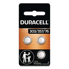 Button Cell Battery, 303/357, 1.5 V, 3/Pack DURDU3033573PK
