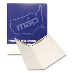 Heavy-Duty Top Tab Fastener Folders, Straight Tab, Expands 0.75", 2 Fasteners, Letter Size, Manila, 50/Box MAQ52326