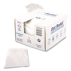 Food Bags, 6.75" x 6.75", Clear, 2,000/Carton IBSPB675675