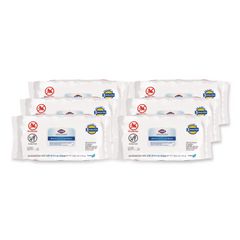 Bleach Germicidal Wipes, Disinfectant Wipes, 1-Ply, 6.75 x 9, Unscented, White, 100 Wipes/Flex-Pack, 6 Flex-Packs/Carton CLO32621