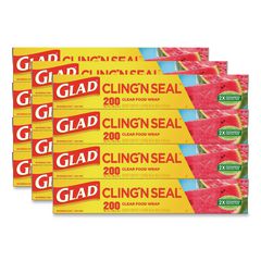 Cling'N Seal Plastic Food Wrap, 200 sq ft, 12 Rolls/Carton CLO00020CT