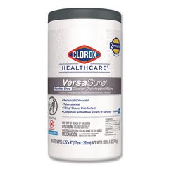 VersaSure Cleaner Disinfectant Wipes, 1-Ply, 6.75 x 8, Original Scent, White, 85 Towels/Can CLO31757EA