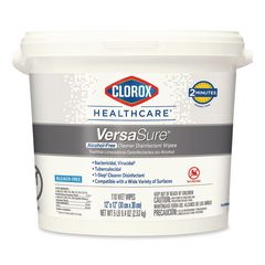 VersaSure Cleaner Disinfectant Wipes, 1-Ply, 12 x 12, Fragranced, White, 110/Bucket CLO31759EA