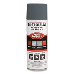 Rust-Oleum® Industrial Choice 1600 System Multi-Purpose Enamel Spray Paint, Gloss Universal Gray, 12 oz Aerosol Can, 6/Carton ; Non-Stock Item - Extended Delivery Time