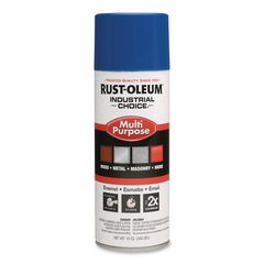 Rust-Oleum® Industrial Choice 1600 System Multi-Purpose Enamel Spray Paint, Gloss Blue, 12 oz Aerosol Can, 6/Carton ; Non-Stock Item - Extended Delivery Time