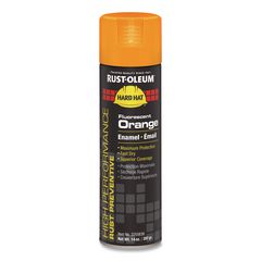 Rust-Oleum® Hard Hat High Performance V2100 System Rust Preventive Enamel Spray Paint, Gloss Fluorescent Orange, 15 oz Aerosol Can, 6/CT ; Non-Stock Item - Extended Delivery T
