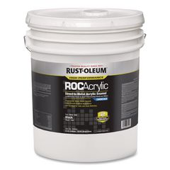 Rust-Oleum® High Performance ROC Acrylic Direct to Metal Paint, Flat Black, 5 gal Bucket/Pail ; Non-Stock Item - Extended Delivery Time