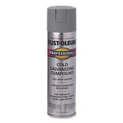 Rust-Oleum® Professional Galvanizing Compound, Flat Bright Gray, 20 oz Aerosol Can, 6/Carton ; Non-Stock Item - Extended Delivery Time