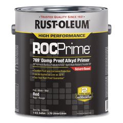 Rust-Oleum® ROCPrime 769 Damp Proof Alkyd Primer, Flat Red, 1 gal Bucket/Pail, 2/Carton ; Non-Stock Item - Extended Delivery Time