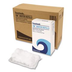 180 Duster Refills, Soft Fluffy Fibers, White, 10 Dusters/Box, 4 Boxes/Carton BWKDUSTER180