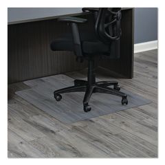 Non-Studded Chair Mat for Hard Floors, Rectangular with Lip, Straight Edges, 36" x 48", Clear ALEMAT3648HFL
