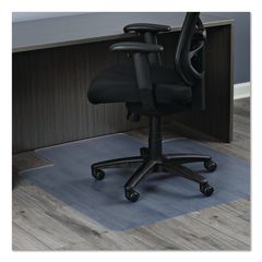 Non-Studded Chair Mat for Hard Floors, Rectangular with Wide Lip, Straight Edges, 45" x 53", Clear ALEMAT4553HFL