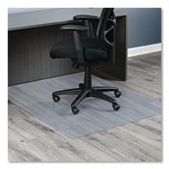 Non-Studded Chair Mat for Hard Floors, Rectangular, Straight Edges, 46" x 60", Clear ALEMAT4660HFR
