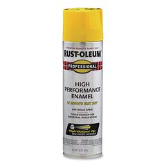 Rust-Oleum® Professional Spray Paint, Gloss Yellow, 15 oz Aerosol Can, 6/Carton ; Non-Stock Item - Extended Delivery Time