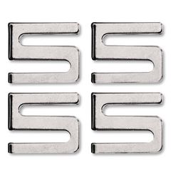 Wire Shelving S Hooks, Metal, Silver, 4 Hooks/Pack ALESW59SHSR
