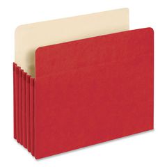Colored File Pockets, 5.25" Expansion, Letter Size, Red PFX1534GRED10