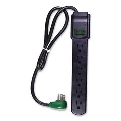 6 Outlet Surge Protector, 2.5 ft Cord, 160 J, Black GGPGG16103MSBK
