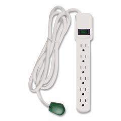 6 Outlet Surge Protector, 6 ft Cord, 250 J, White GGPGG16106MS