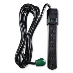 6 Outlet Surge Protector, 6 ft Cord, 250 J, Black GGPGG16106MSBK