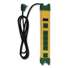 6 Outlet Metal Surge Protector, 6 ft Cord, 250 J, Yellow GGPGG26114