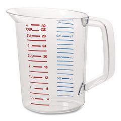 Bouncer Measuring Cup, 32 oz, Plastic, Clear RCP3216CLE