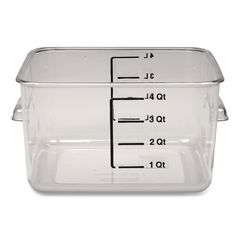 SpaceSaver Square Containers, 4 qt, 8.8 x 8.75 x 4.75, Clear, Plastic RCP6304CLE