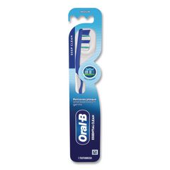 Oral-B® Essential Clean Toothbrush, Unscented, Blue/White, 72/Carton ; Non-Stock Item - Extended Delivery Time