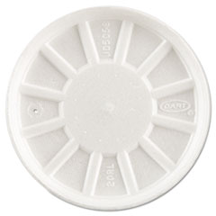 Dart® Vented Foam Lids, Fits 6 oz to 32 oz Cups, White, 50 Pack, 10 Packs/Carton
