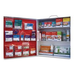 SUREFILL™ 100 Series Class A 3-Shelf First Aid Cabinet - Meds 100 Person, 576 Pieces, Metal Case ; Ships in 7-10 business days