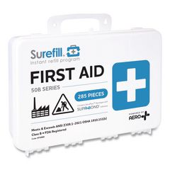 SUREFILL™ 50 Series ANSI 2021 B First Aid Kit - Weatherproof Plastic Case, 50 Person, 285 Pieces ; Ships in 7-10 business days
