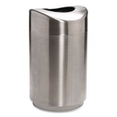 Designer Line Eclipse Waste Receptacle, 30 gal, Steel, Stainless Steel RCPR2030SSPL
