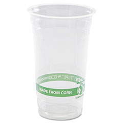 Eco-Products® GreenStripe Renewable and Compostable PLA Cold Cups, 24 oz, 50/Pack, 20 Packs/Carton