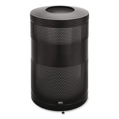 Classics Perforated Open Top Receptacle, 51 gal, Steel, Black RCPS55ETBK