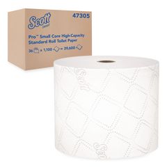Pro Small Core High Capacity/SRB Bath Tissue, Septic Safe, 2-Ply, White, 1,100 Sheets/Roll, 36 Rolls/Carton KCC47305