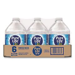 Pure Life Purified Water, 101.4 oz Bottle, 6/Pack NLE12386172