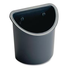 Verticalmate Plastic Pencil Cup, 4.25 x 4.25 x 5, Fabric Panel Mount, Gray OIC29032
